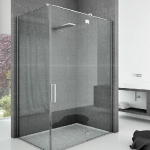 Glass shower cubicles